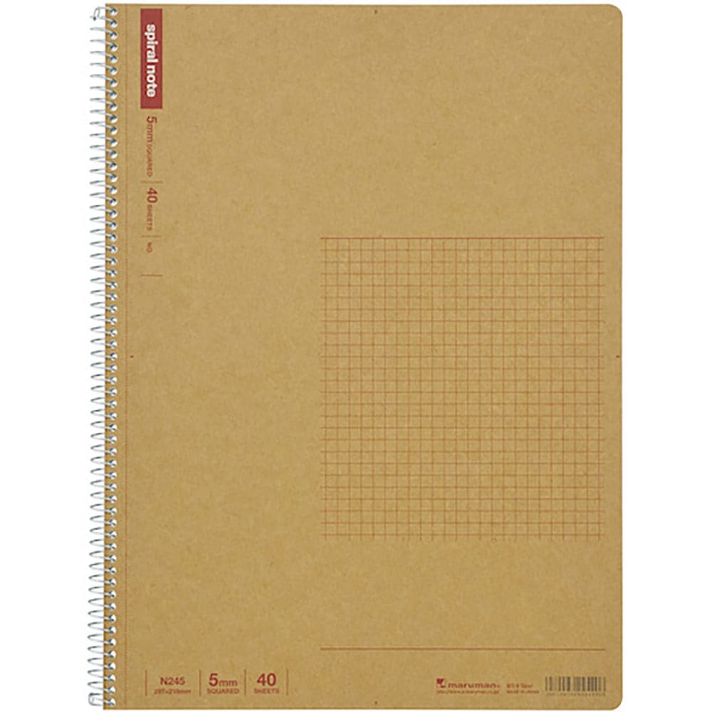 ｍａｒｕｍａｎ　Ａ４　スパイラルノート　方眼罫４０枚　Ｎ２４５＿