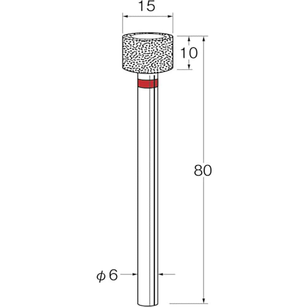 リューター　機械研削用軸付電着ボラゾン砥石（インターナル研削用）Ｎ５６１５　Ｎ５６１５＿