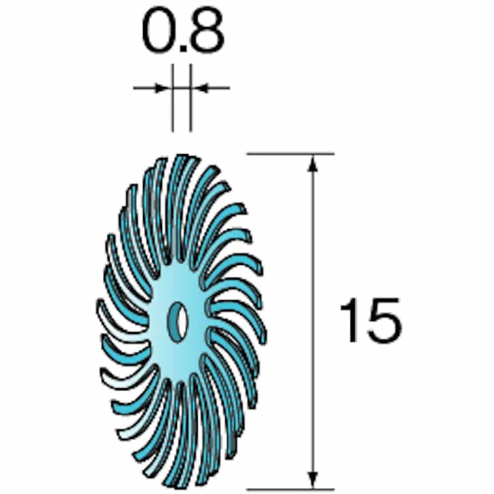 Ｍｉｎｉｍｏ　ラバーブラシ　＃４００　φ１５　（２０個入）　ＮＡ３５０３＿