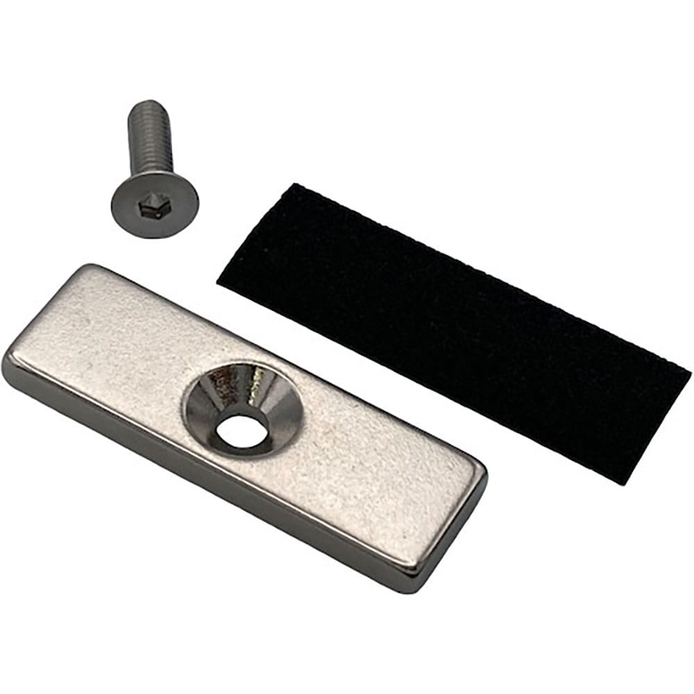 ラクテム　ネオジム磁石　角型　Ｌ１５－３　皿ネジ・滑り止めゴム付　ＮＭＳ１５－３＿