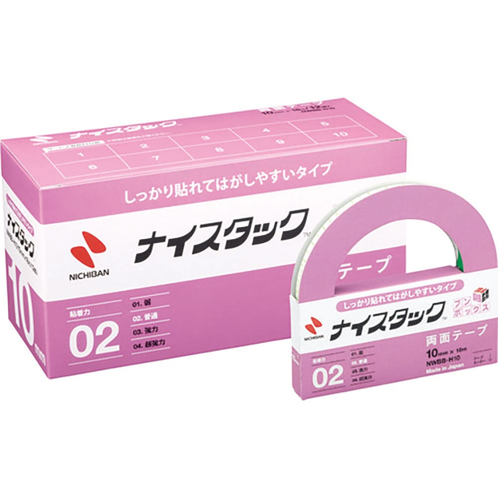 ニチバン　両面テープ　ナイスタックしっかり貼れてはがしやすいタイプ　ＮＷＢＢーＨ１０　１０ｍｍＸ１＿