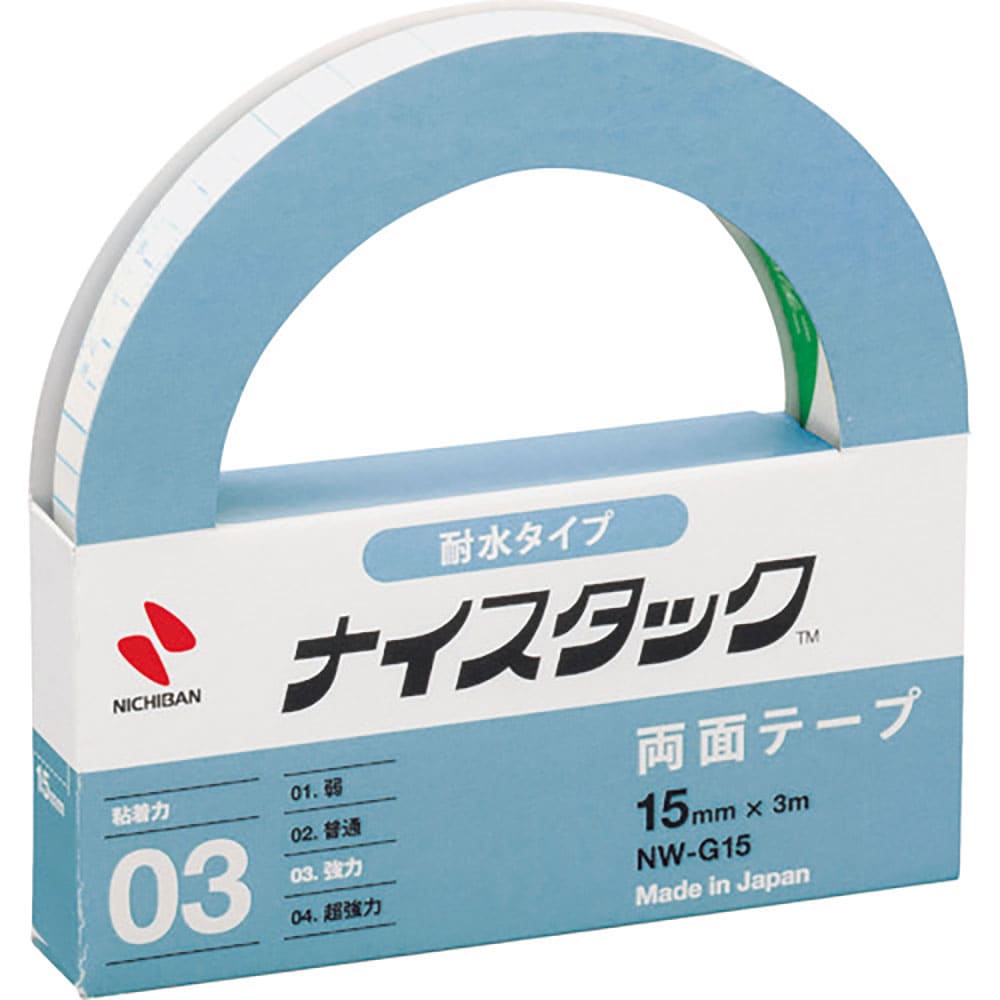 ニチバン　両面テープ　ナイスタック耐水タイプ　ＮＷ－Ｇ１５　１５ｍｍＸ３ｍ　ＮＷ－Ｇ１５＿
