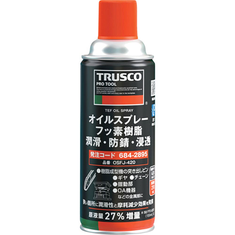 ＴＲＵＳＣＯ　オイルスプレー　フッ素樹脂　４２０ｍｌ　ＯＳＦＪ－４２０＿