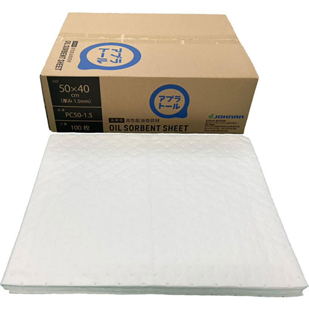 ＪＯＨＮＡＮ　油吸収材　アブラトール　シート　５０×４０×０．１５ｃｍ　１００枚入（油専用）　ＰＣ＿