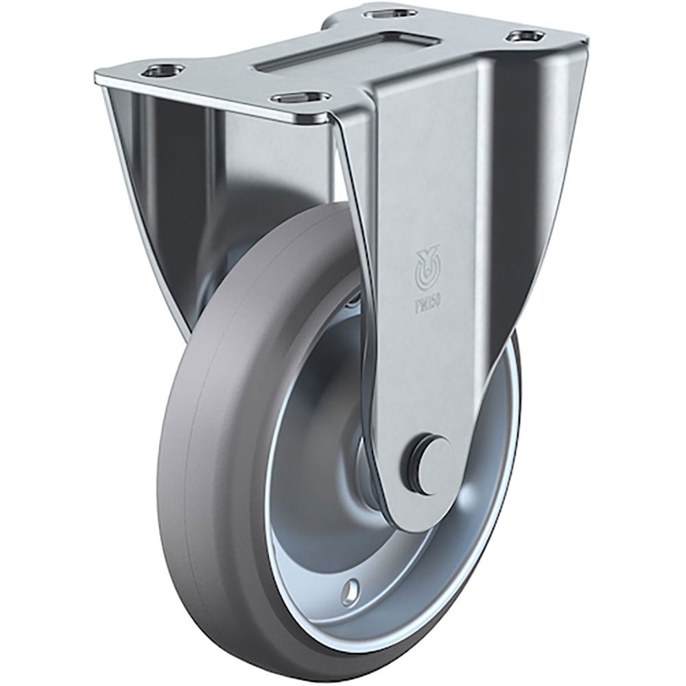 ユーエイ　プレート式　固定　キャスター　グレーゴム　車輪径１５０ｍｍ　　ＰＭタイプ　ＰＭＲ型　取付＿