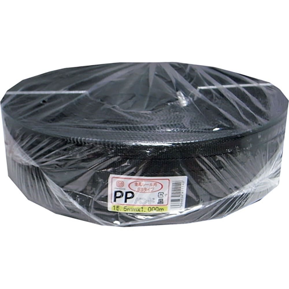 まつうら　ＰＰバンド　１５．５ｍｍ×１０００ｍ　黒（金具シール・手締めストッパー兼用）　ＰＰＢＡＮ＿