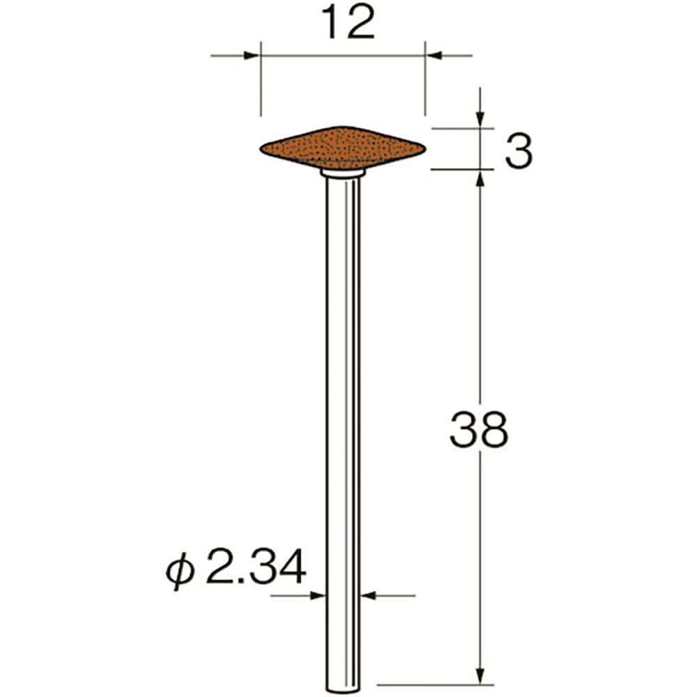 リューター　軸付シリコンゴム砥石外径（ｍｍ）：１２粒度（＃）：３２０　Ｒ１０４１＿