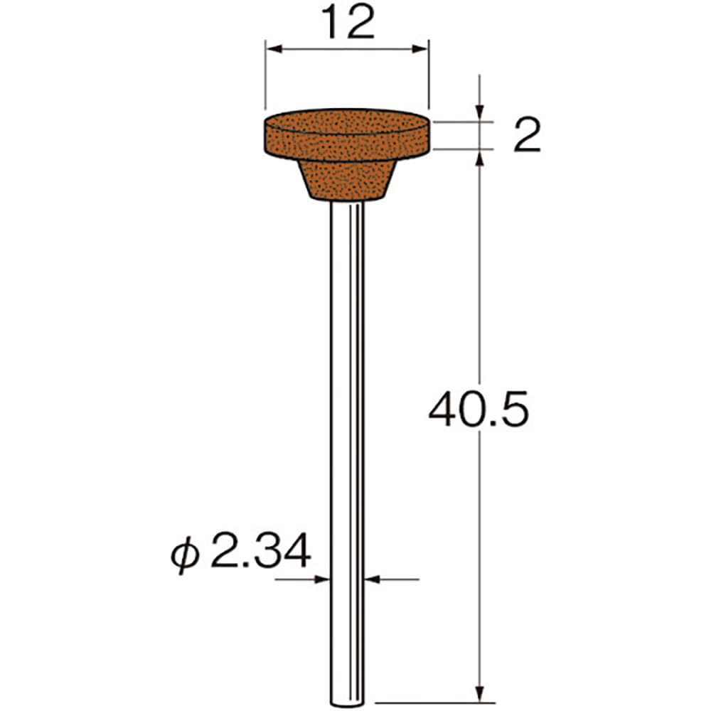 リューター　軸付シリコンゴム砥石外径（ｍｍ）：１２粒度（＃）：３２０　Ｒ１０６１＿