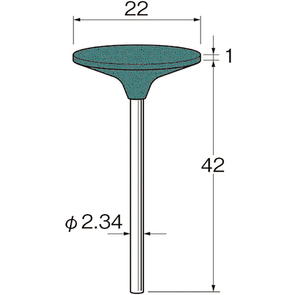 リューター　軸付シリコンゴム砥石外径（ｍｍ）：２２粒度（＃）：２５００　Ｒ１０７２＿