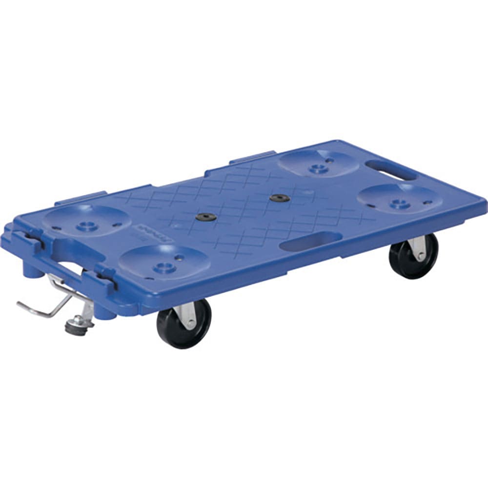 アイケー　樹脂製連結平台車　均等荷重１５０ｋｇ　４輪自在ストッパー付　Ｒ１１５Ｓ＿