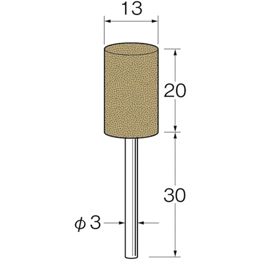 リューター　軸付ラビン砥石（一般用）Ｒ４３５３粒度（＃）：１８０　Ｒ４３５３＿