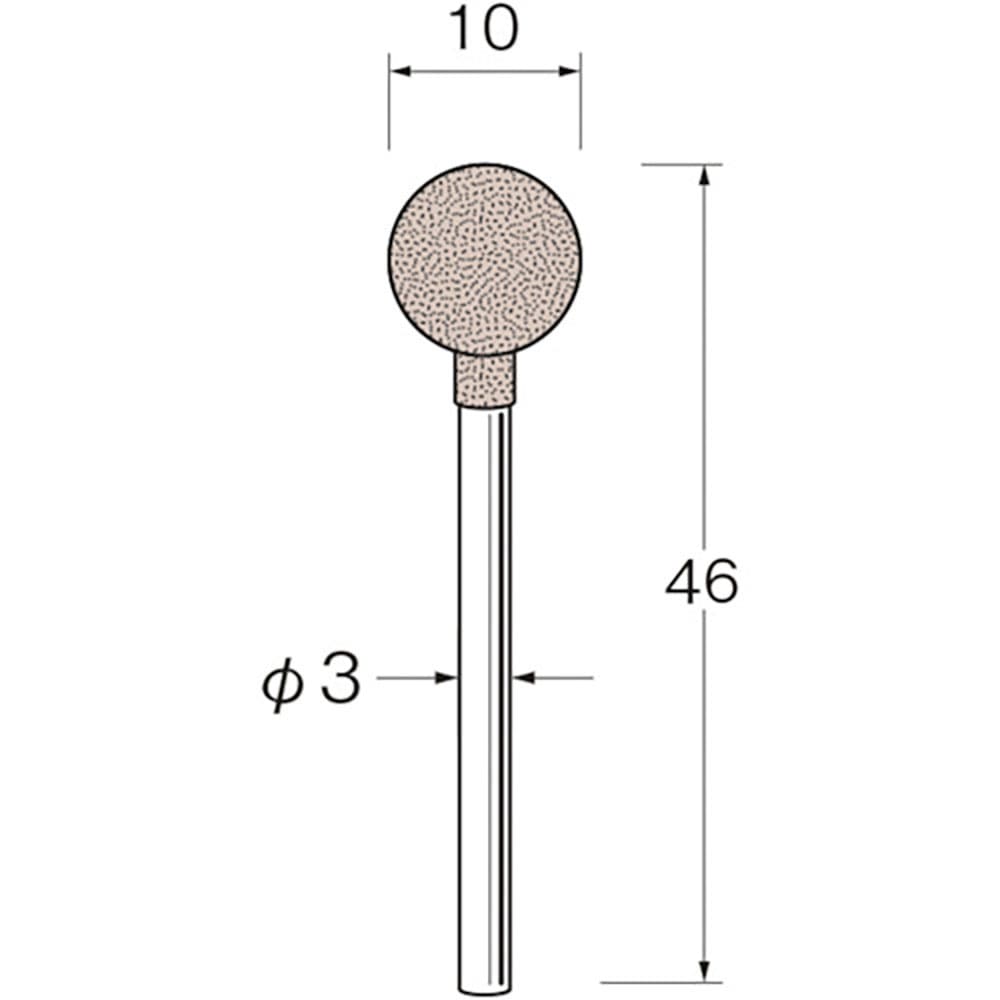 リューター　軸付ラビン砥石（一般用）Ｒ４５６０粒度（＃）：１２０　Ｒ４５６０＿
