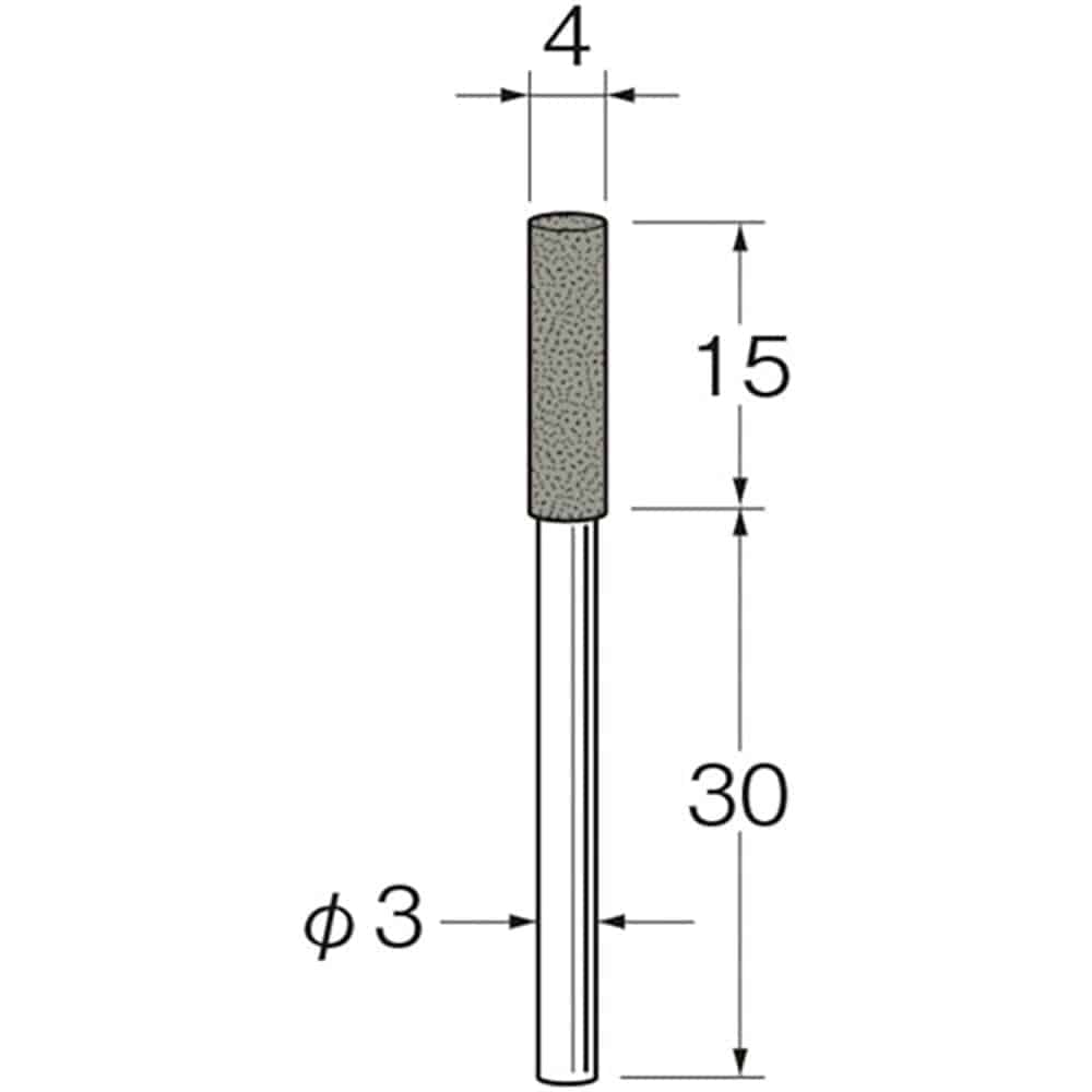リューター　軸付ハードラビン砥石（金属研削用）Ｒ４９０２粒度（＃）：１２０　Ｒ４９０２＿
