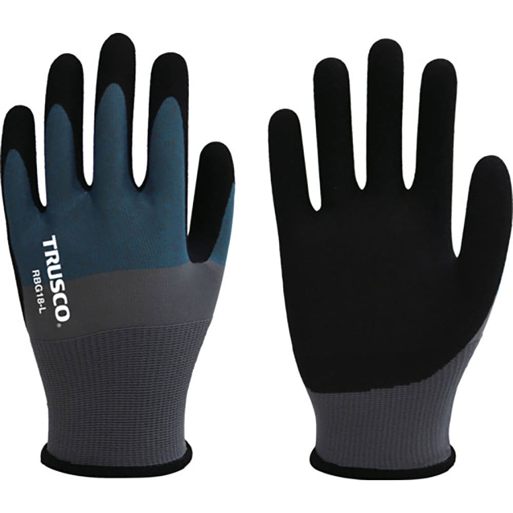 ＴＲＵＳＣＯ　【２０２５年１月発売】天然ゴム背抜き手袋　１８ゲージ　Ｌサイズ　ＲＢＧ１８Ｌ＿