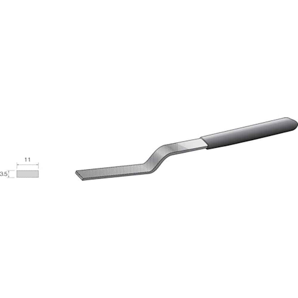 Ｍｉｎｉｍｏ　コテヤスリ　クランク型　細目　平　ＲＤ５２０１＿