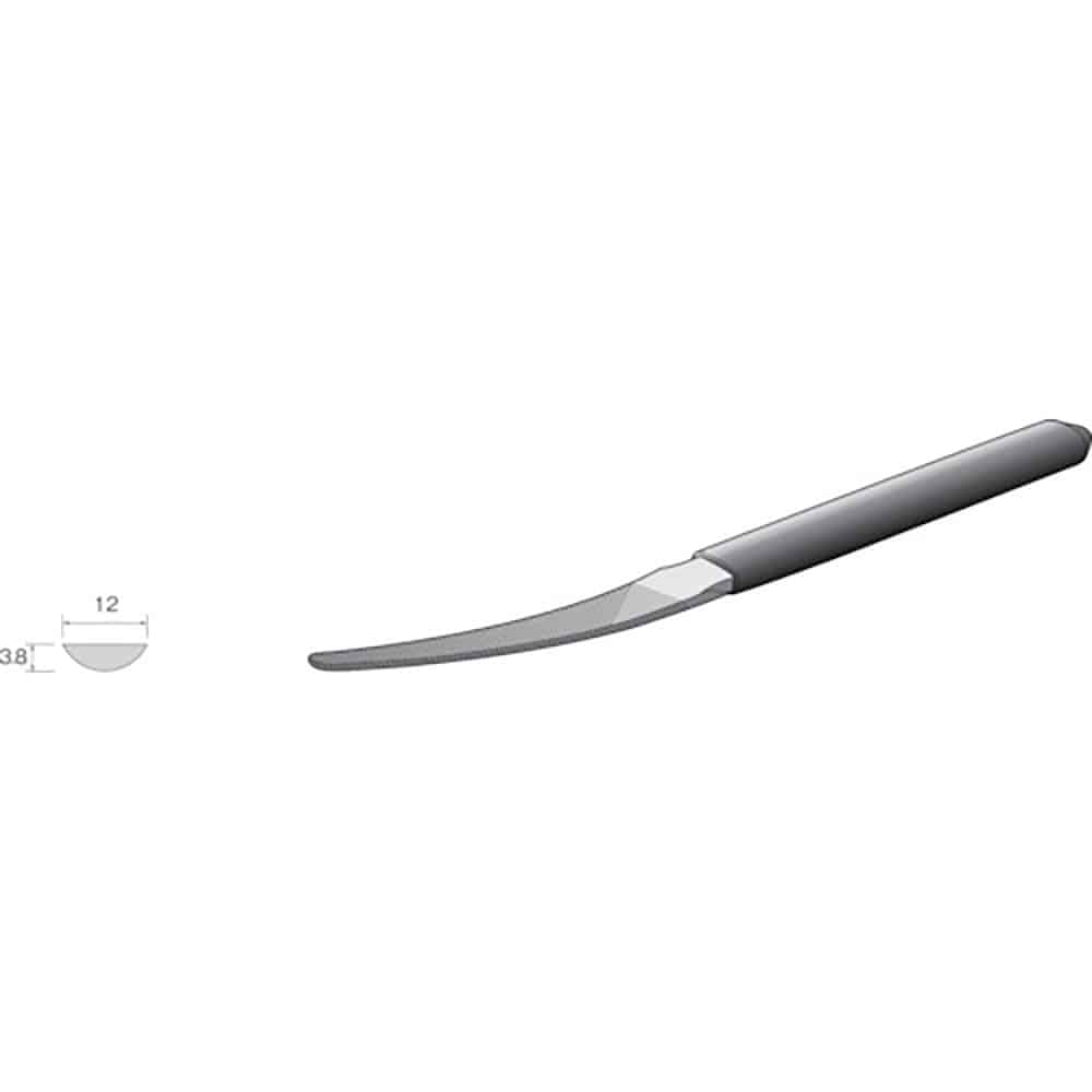 Ｍｉｎｉｍｏ　コテヤスリ　舟型　細目　半丸　ＲＤ５２５２＿