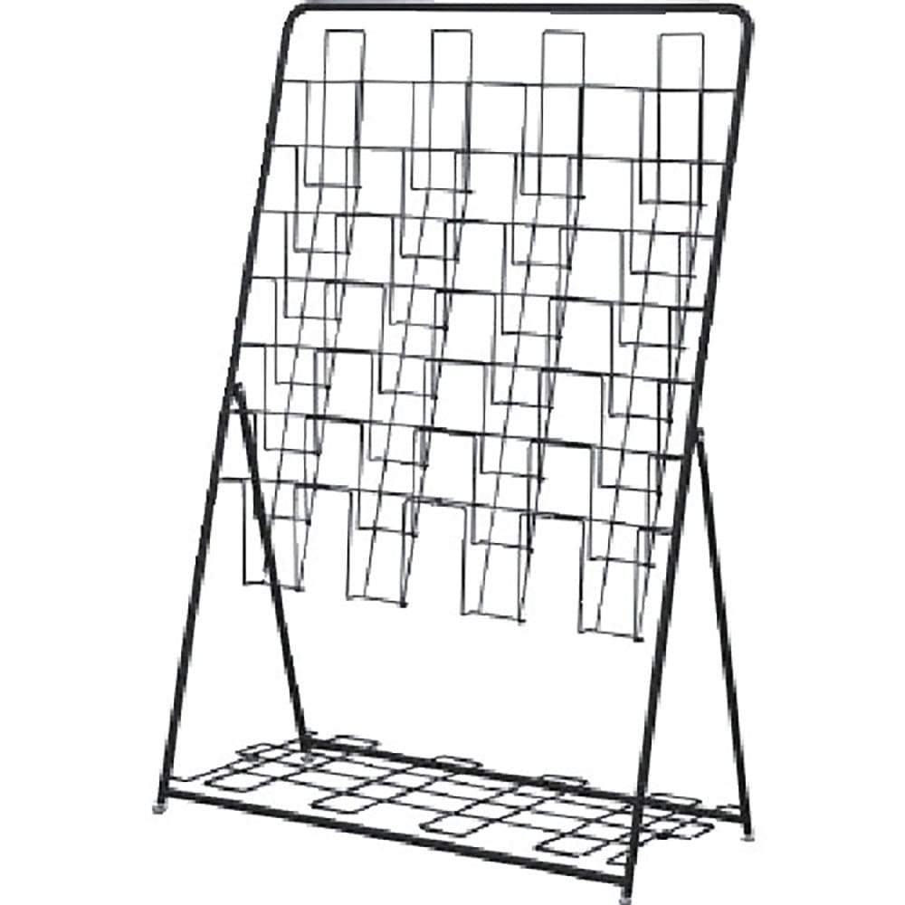 アールエフヤマカワ　パンフレットスタンド７段　４列　ブラック　　ＲＦＰＦＳ－ＱＵＢＫ＿