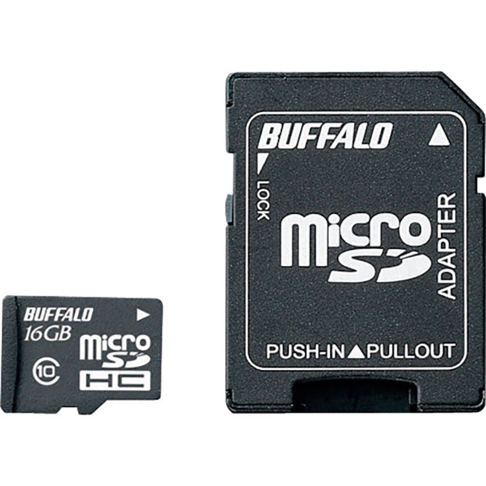 ＢＵＦＦＡＬＯ　Ｃｌａｓｓ１０　ｍｉｃｒｏＳＤＨＣカード　ＳＤ変換アダプター付　１６ＧＢ　ＲＭＳＤ＿