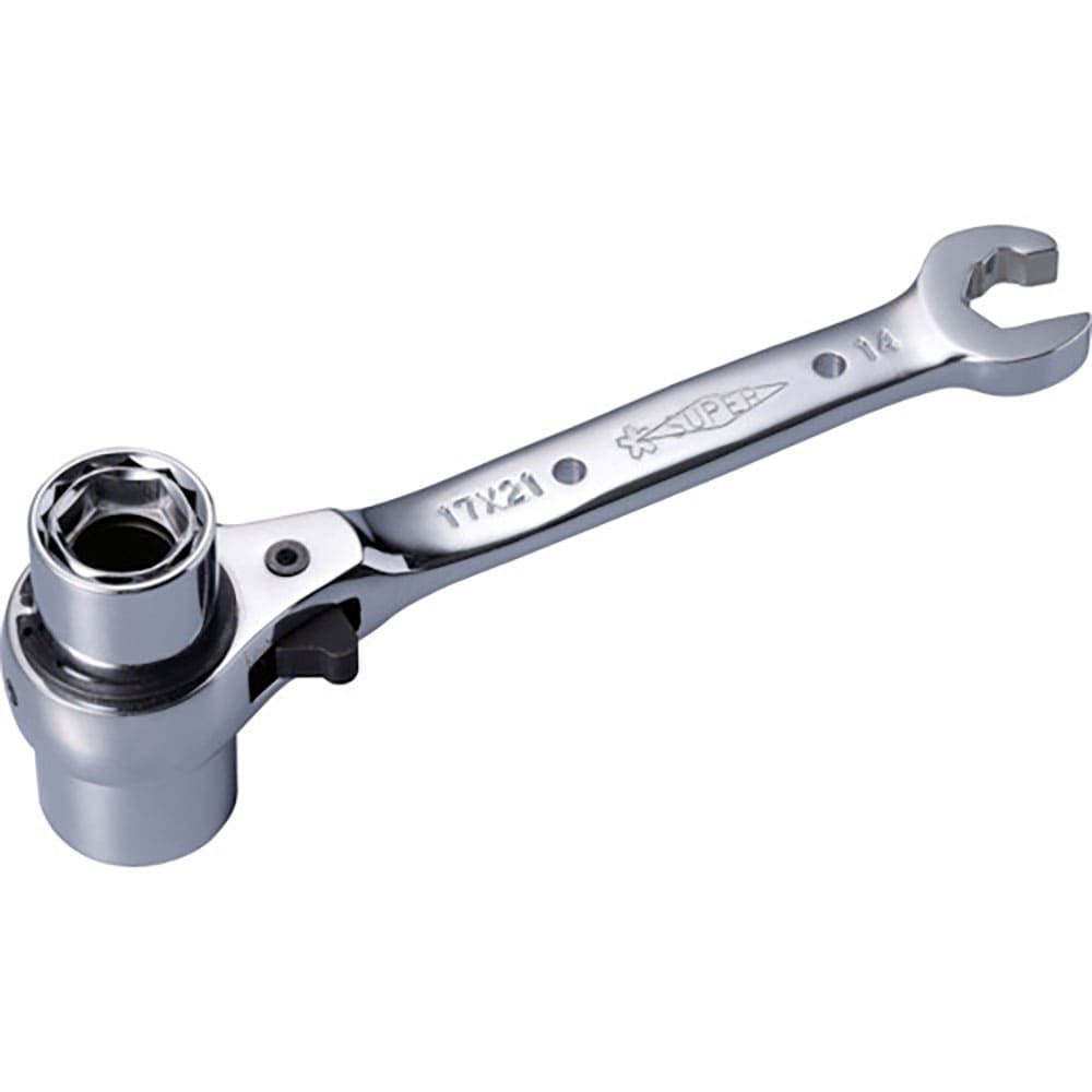 スーパー　５サイズラチェットレンチ　インナーソケット：１７、１９　アウターソケット：２１、２４　Ｒ＿