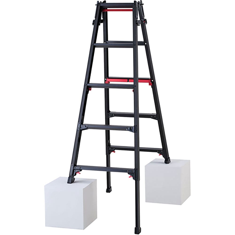 ハセガワ　脚部伸縮脚立　シャガマン　ブラック　５段　ＲＹＲＢ－１５＿