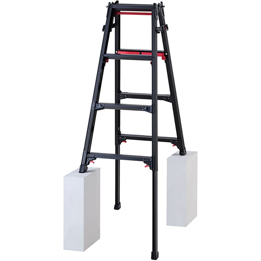 ハセガワ　脚部伸縮式アルミはしご兼用脚立　ＲＹＲＬＢ型　４段　ＲＹＲＬＢ－１２＿