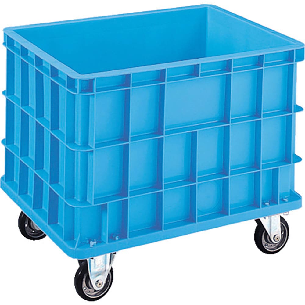 積水　Ｓ型コンテナ　Ｓ－２００　キャスター付（自在２ケ固定２ケ）　青　Ｓ－２００Ｃ　Ｂ（ブルー）＿