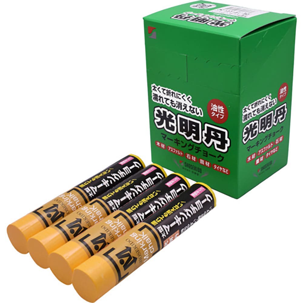 祥碩堂　光明丹マーキングチョーク　１２本箱売　黄色　Ｓ３０００３＿