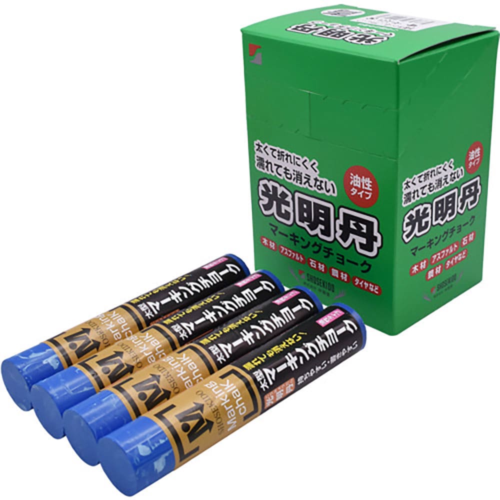 祥碩堂　光明丹マーキングチョーク　１２本箱売　青色　Ｓ３０００６＿
