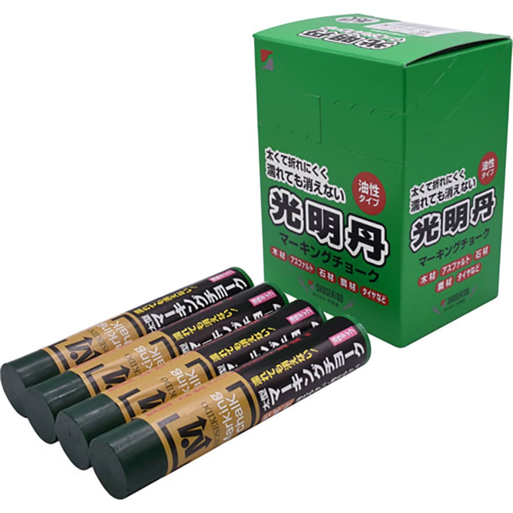 祥碩堂　光明丹マーキングチョーク　１２本箱売　緑色　Ｓ３０００９＿