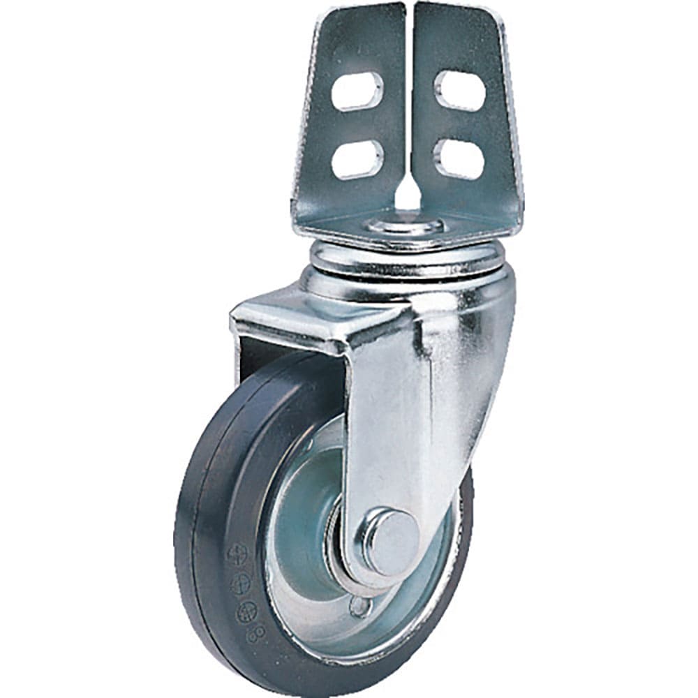 ユーエイ　アングル　自在　キャスター　ゴム　車輪径１００ｍｍ　　Ｓタイプ　ＳＡ型　取付寸法２０×２＿