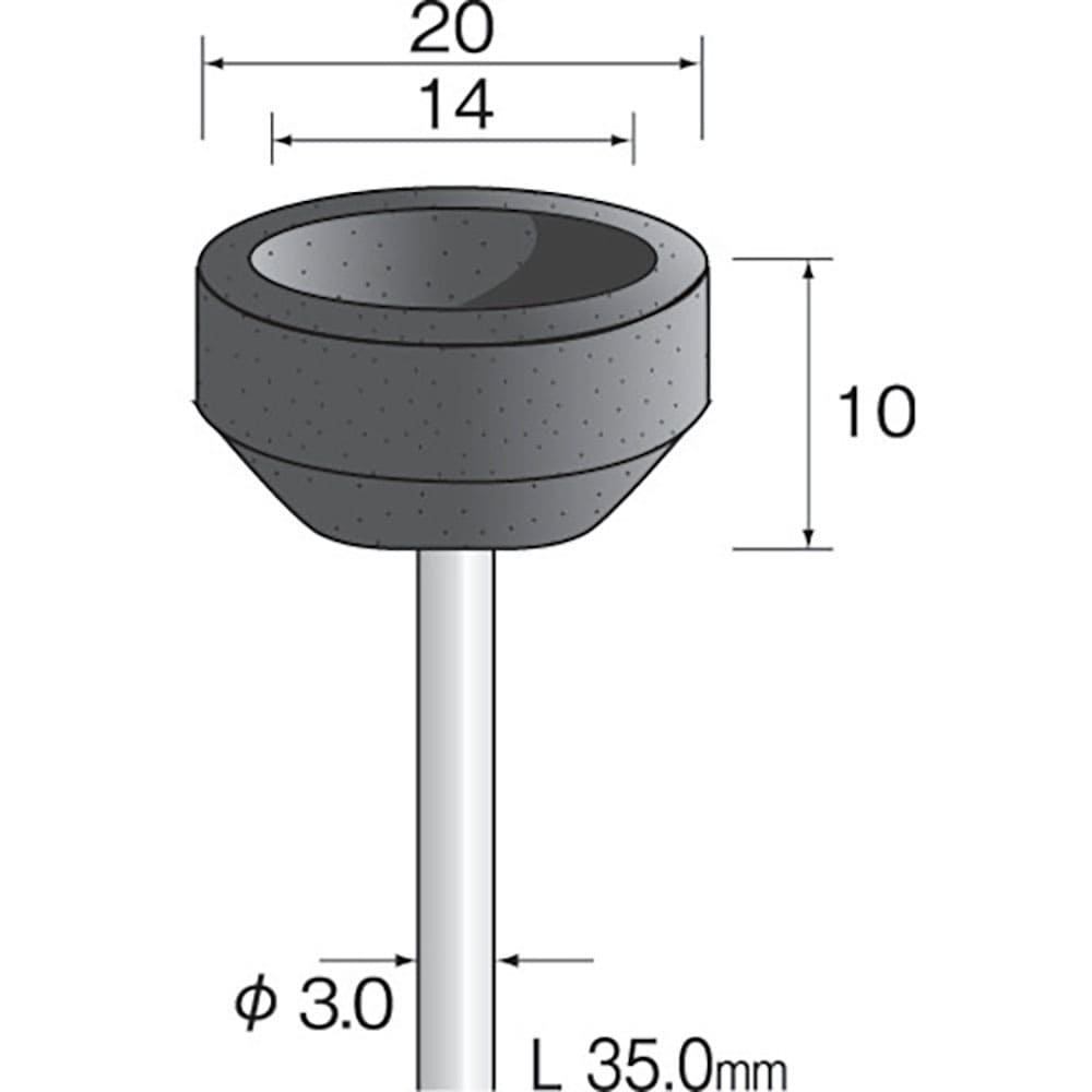 Ｍｉｎｉｍｏ　カップ砥石＃８０　φ２０　（１０枚入）　ＳＡ３４０１＿