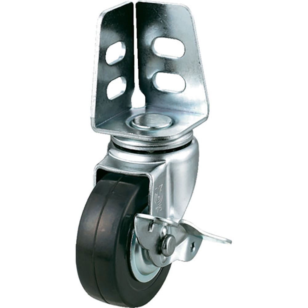 ユーエイ　アングル　自在　キャスター　ゴム　車輪径６５ｍｍ　ストッパー付き　Ｓタイプ　ＳＡ－Ｓ型　＿