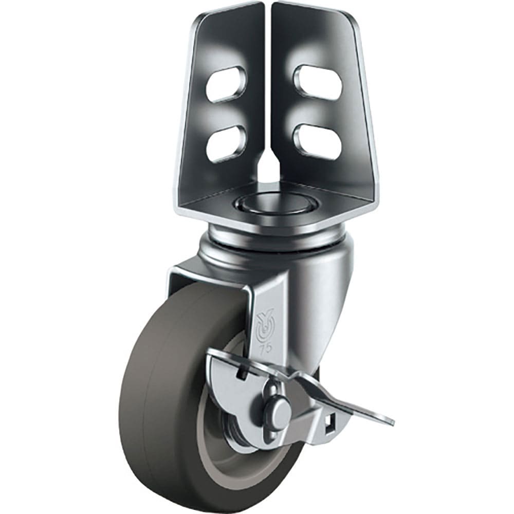 ユーエイ　アングル　自在　キャスター　エラストマー　車輪径７５ｍｍ　ストッパー付き　Ｓタイプ　ＳＡ＿