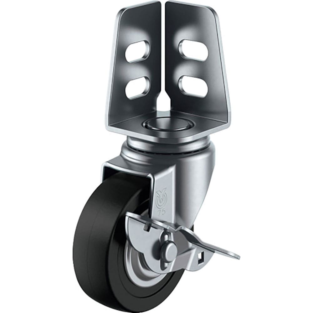 ユーエイ　アングル　自在　キャスター　導電ゴム　車輪径７５ｍｍ　ストッパー付き　Ｓタイプ　ＳＡ－Ｓ＿