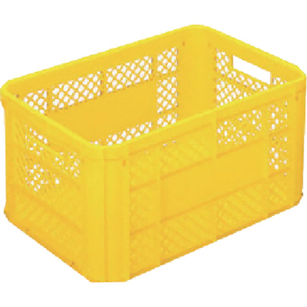 ヒシ　ＳＢ型コンテナ（メッシュタイプ）　Ｗ６１２×Ｄ４２１×Ｈ３１９　黄　黄　ＳＢ－６８　　Ｙ＿