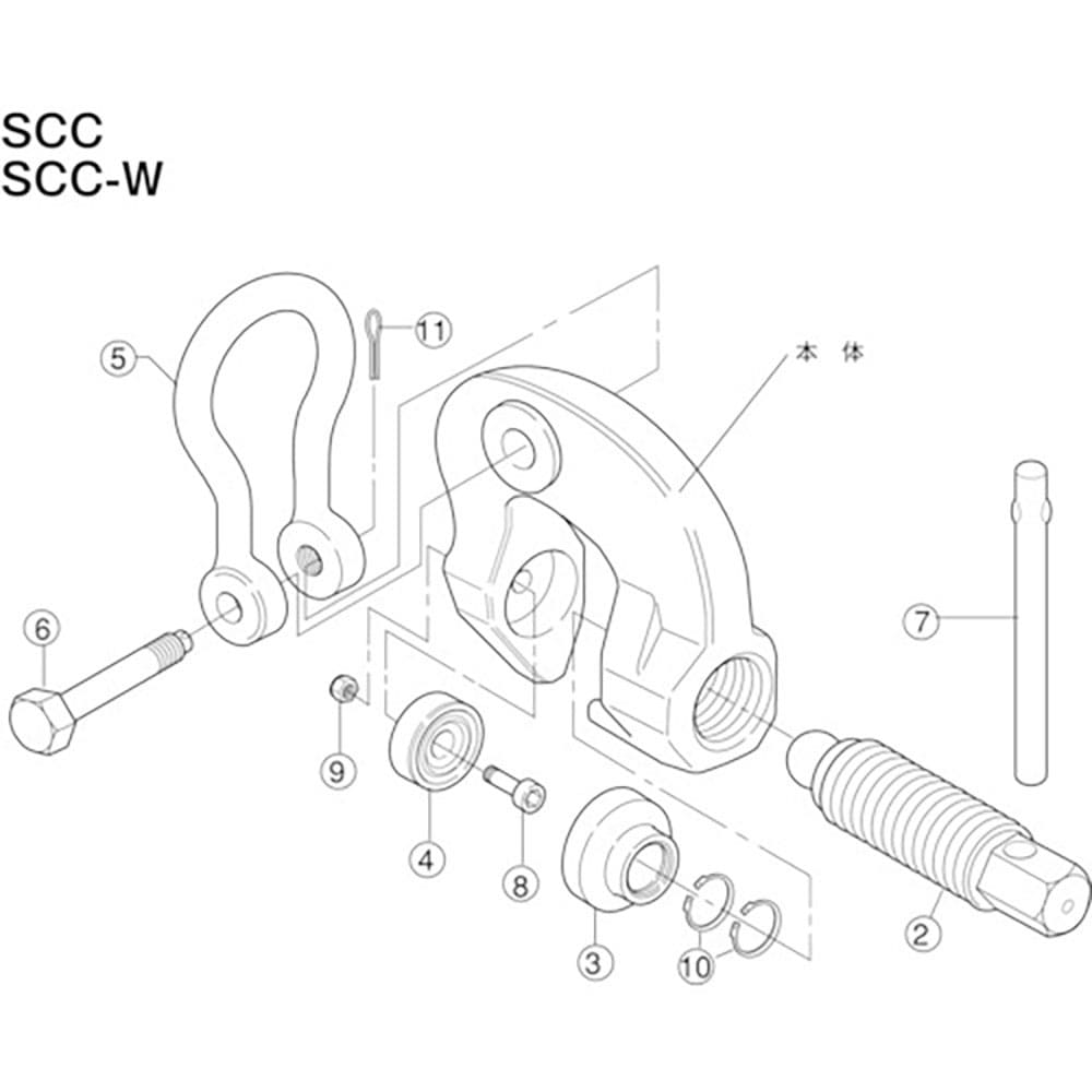スーパー　スクリューカムクランプ（ＳＣＣ）用カム　ＳＣＣＴ１．５＿