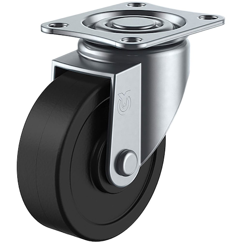 ユーエイ　プレート式　自在　キャスター　導電ゴム　車輪径７５ｍｍ　　Ｓタイプ　ＳＧ型　取付寸法５５＿