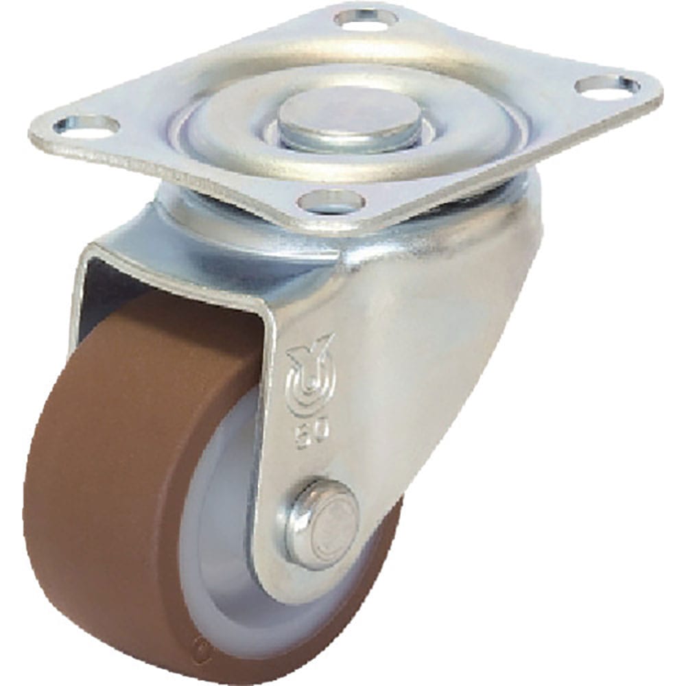 ユーエイ　プレート式　自在　キャスター　ウレタン　車輪径７５ｍｍ　　Ｓタイプ　ＳＧ型　取付寸法５５＿