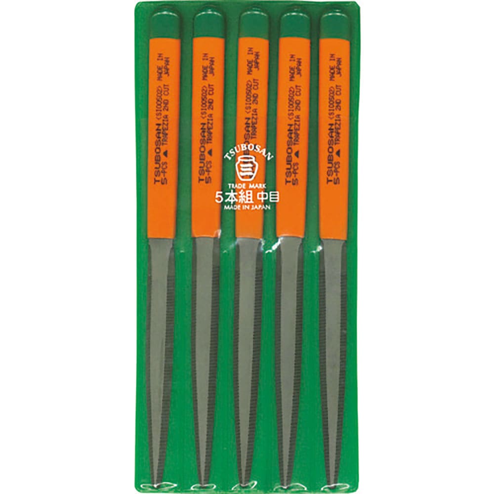 ツボサン　組ヤスリ　５本組　シノギ　中目　ＳＩ００５－０２＿