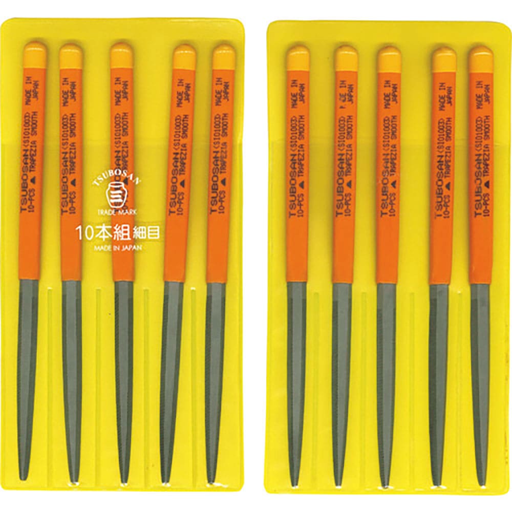 ツボサン　組ヤスリ　１０本組　シノギ　細目　ＳＩ０１０－０３＿