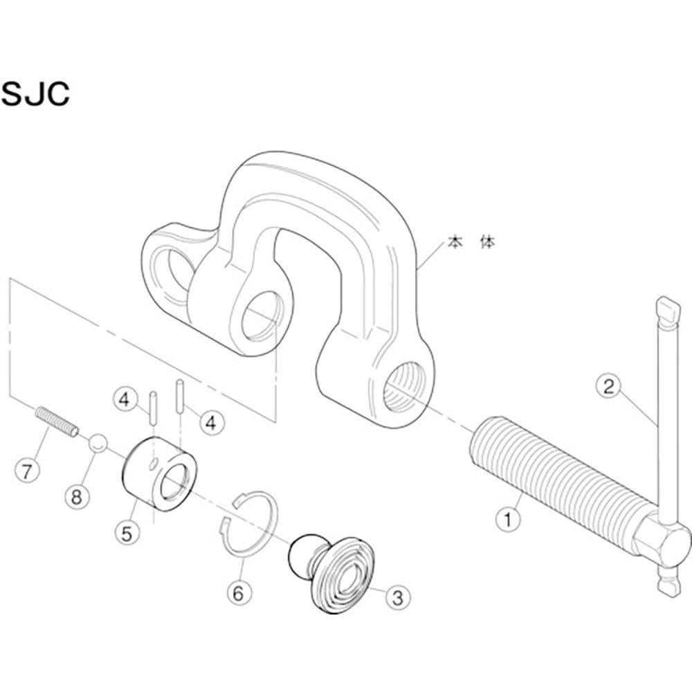 スーパー　スクリューカムクランプ（ＳＪＣ）用カムセット　ＳＪＴ１＿