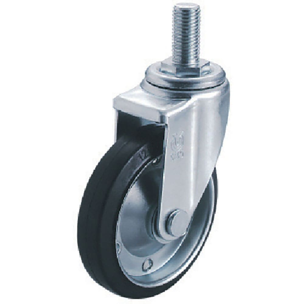 ユーエイ　ねじ込み式　自在　キャスター　ゴム　車輪径１００ｍｍ　　Ｊタイプ　ＳＪＴ型　ネジ寸法Ｍ２＿