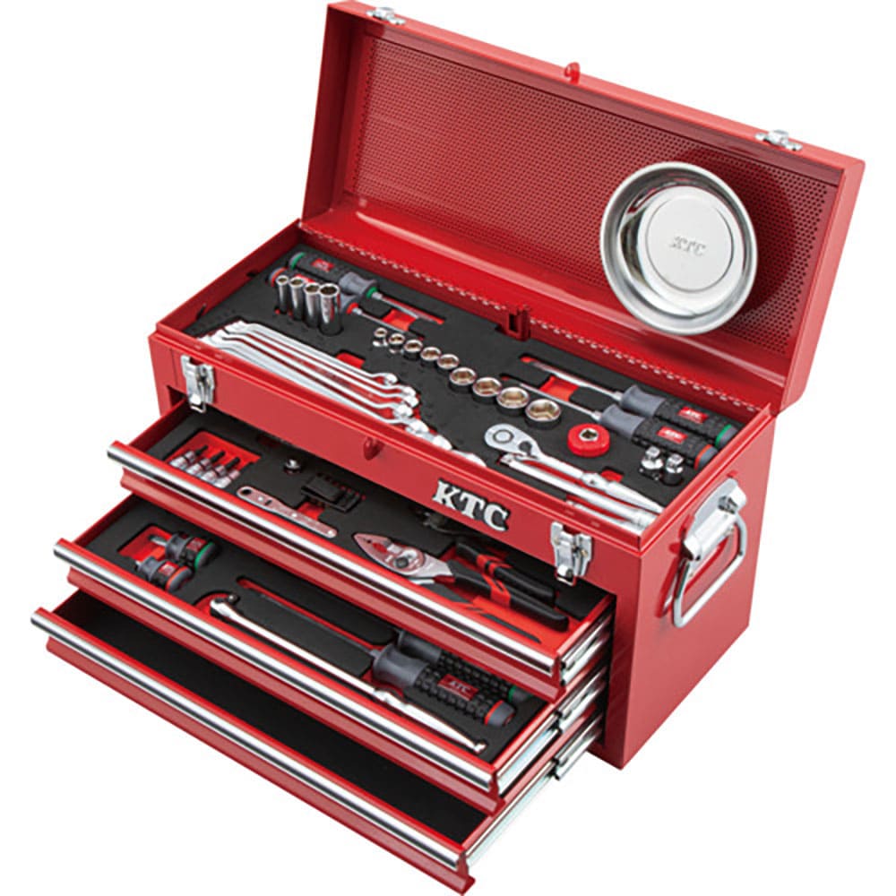 ＫＴＣ　工具セット（チェストタイプ）［６６点］　ＳＫ３６６１Ｘ＿