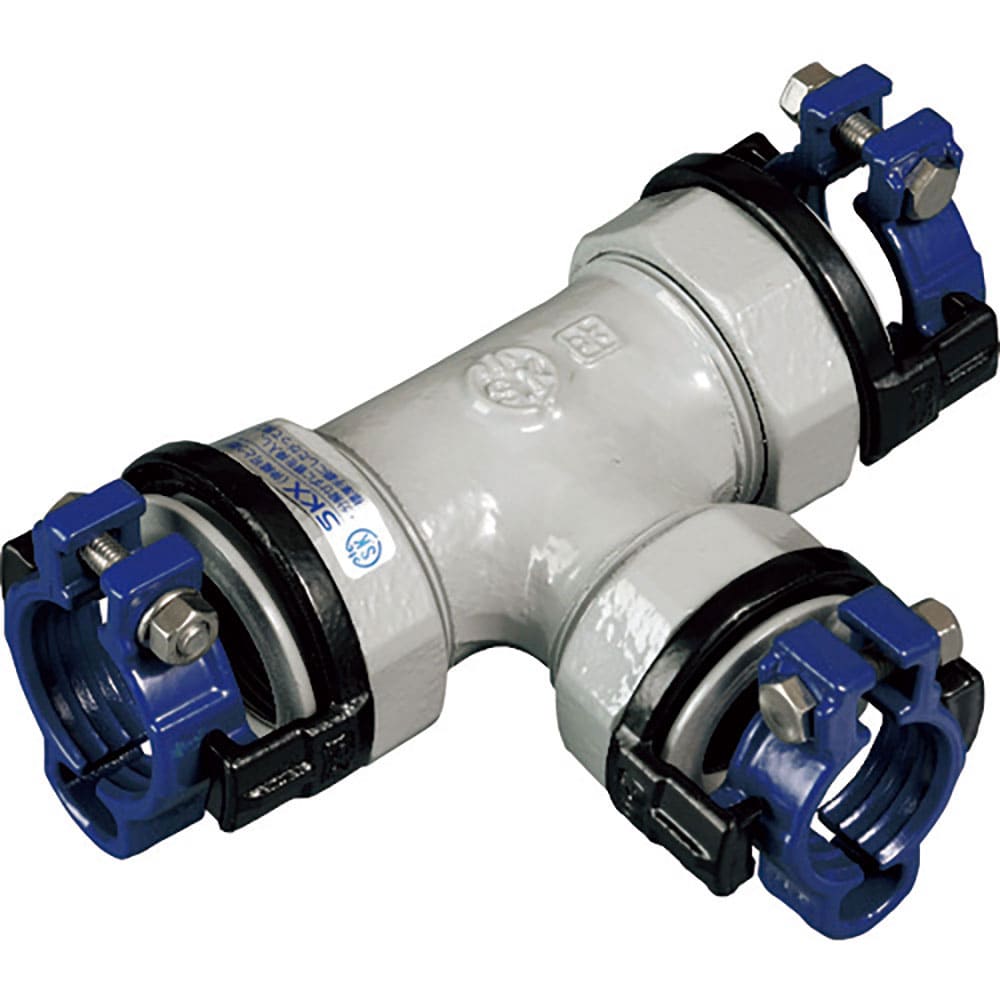 ＳＫカワニシ　塩ビ管用継手　ＳＫＸナット付チーズＶ２０×Ｖ２０　ＳＫＸ－ＮＴ－Ｖ２０ＸＶ２０＿