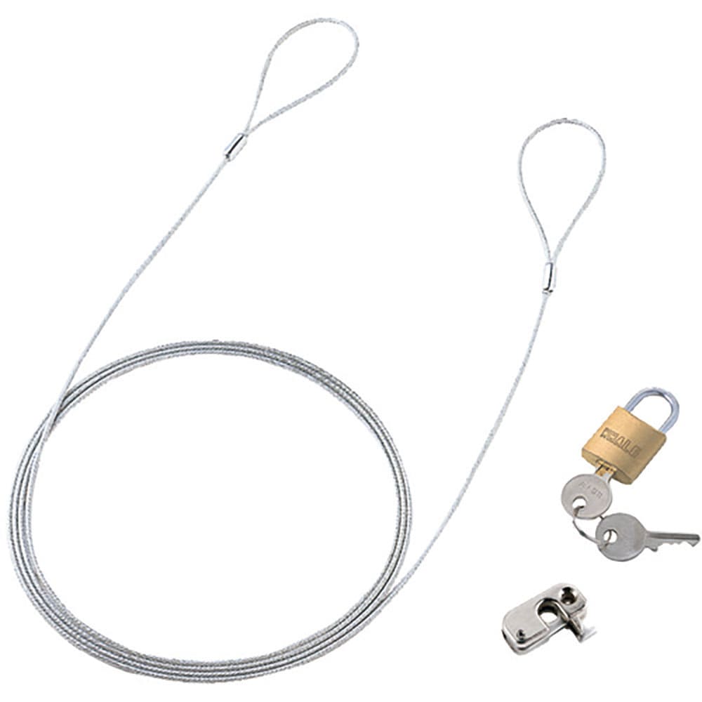 ＳＡＮＷＡ　パソコンセキュリティワイヤーロック（南京錠タイプ）　ＳＬ－５７＿