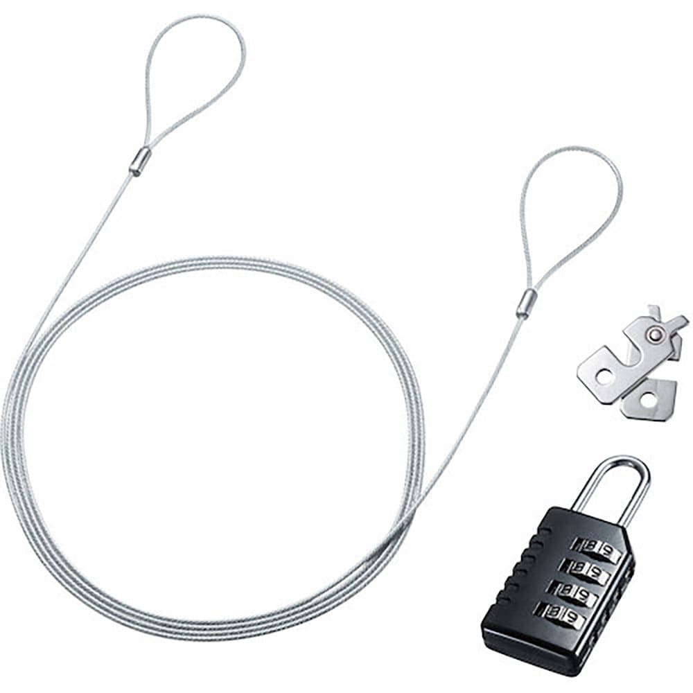 ＳＡＮＷＡ　ＮｏｂｌｅＷｅｄｇｅスロット対応セキュリティワイヤー・ダイヤル錠　ＳＬ－８２＿