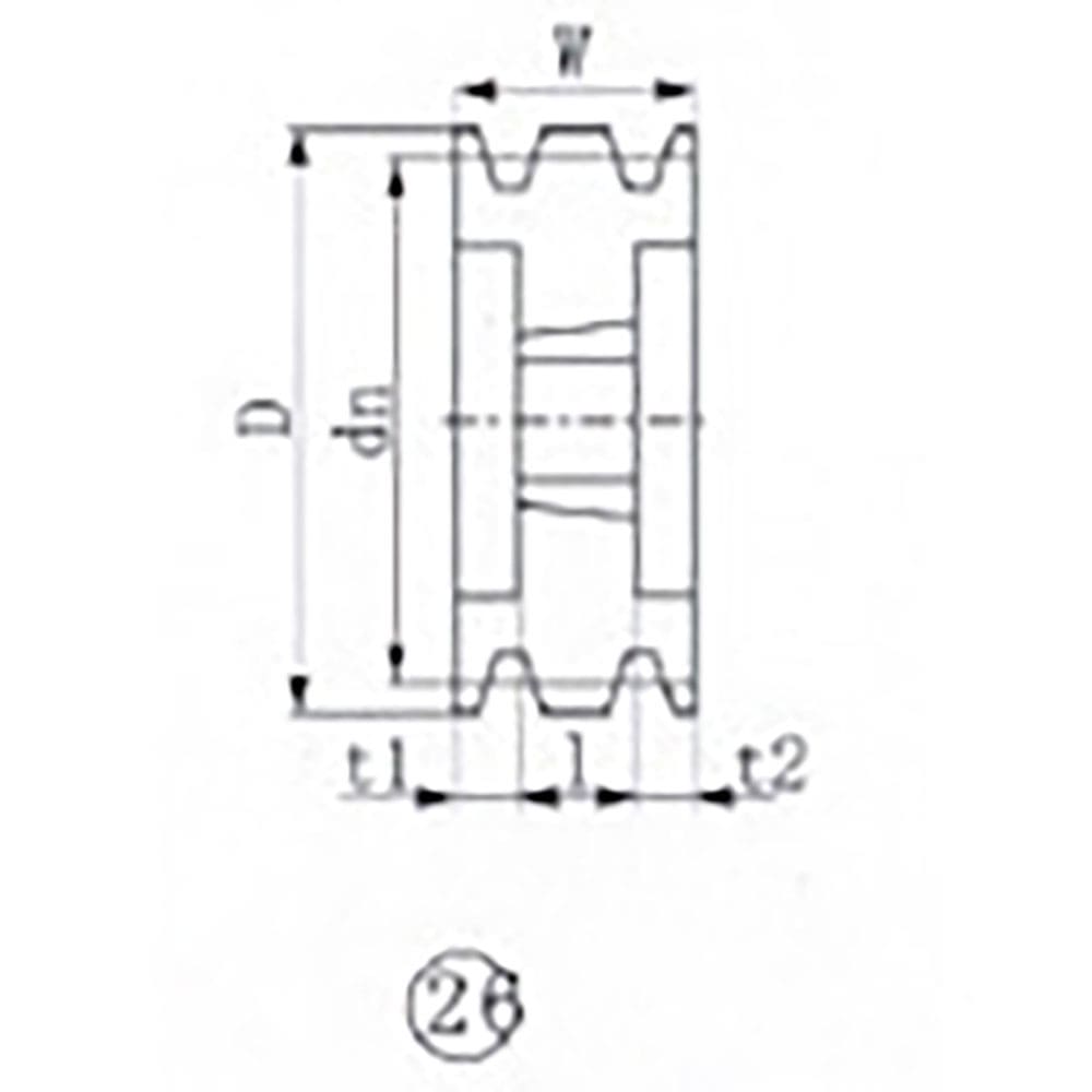 ＥＶＮ　ブッシングプーリー　ＳＰＢ　１５０ｍｍ　溝数４　ＳＰＢ１５０－４＿