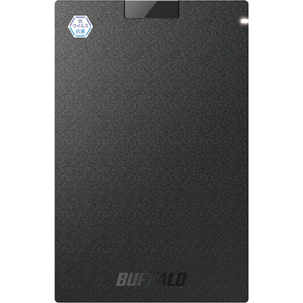 ＢＵＦＦＡＬＯ　抗ウイルス・抗菌ポータブルＳＳＤ　ＵＳＢ３．２（Ｇｅｎ１）　Ｔｙｐｅ－Ａ　１ＴＢ　＿