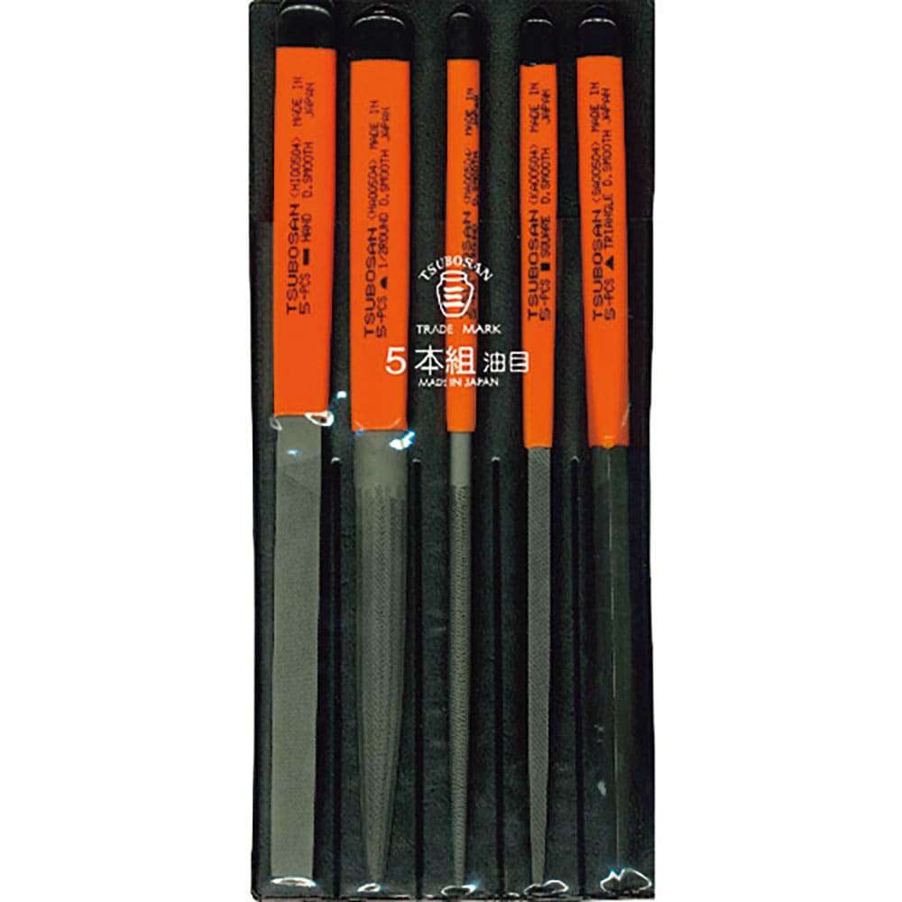 ツボサン　組ヤスリセット５本組　油目　ＳＴ００５－０４＿