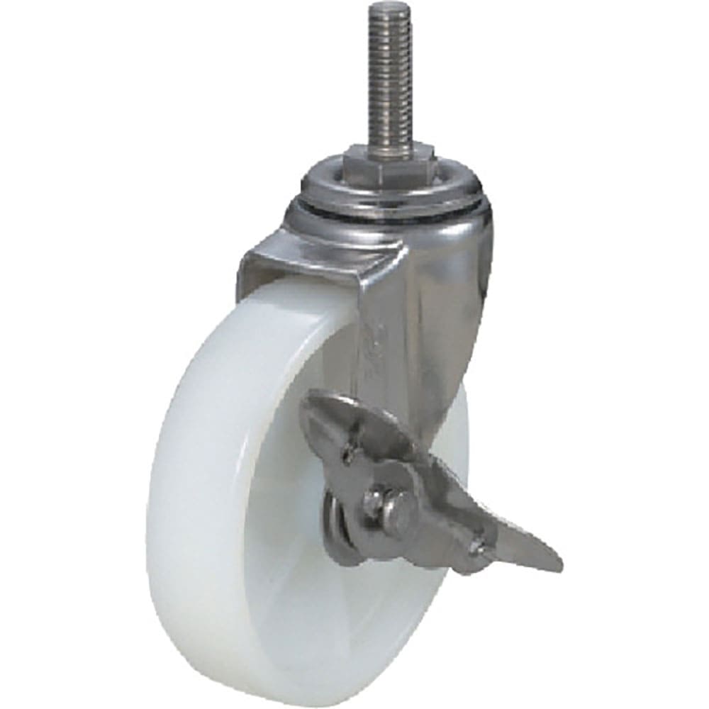 ユーエイ　ねじ込み式　自在　キャスター　ナイロン　車輪径１００ｍｍ　ストッパー付き　Ｓタイプ　ＳＴ＿